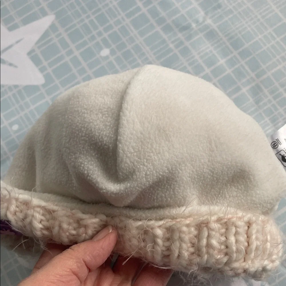 Cozy Cream Knit Kids Hat with Pom-Poms